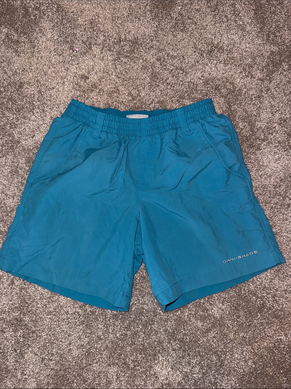 Columbia Teal Boys' Swim Trunks with Omni-Shade